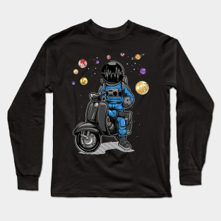 Astronaut Retro Motorbike Long Sleeve T-Shirt